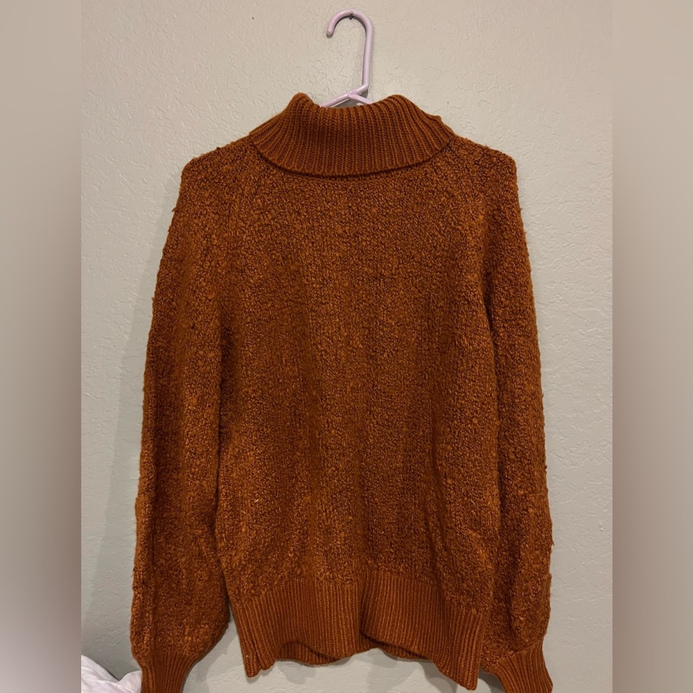 Brown turtle neck sweater
